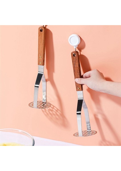 2pcs Patates Mashers, Vintage Mutfak Terim Paslanmaz Yuvarlak Patates Tasher, Ahşap Sap Masher Ricer Aracı (Yurt Dışından) indirimleri