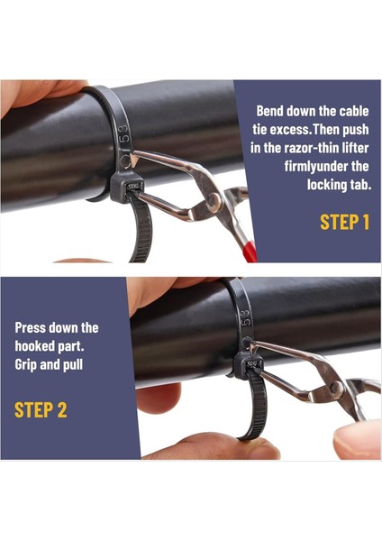 Kablo Bağlama Aracı Zip Tie Aracı 1 Kablo Bağlantı Açıcı ve 1 Depolama Kutusu Çelik Zip Tie Kesici Aracı Yeniden Kullanılabilir Kablo Aracı (Yurt Dışından) modelleri