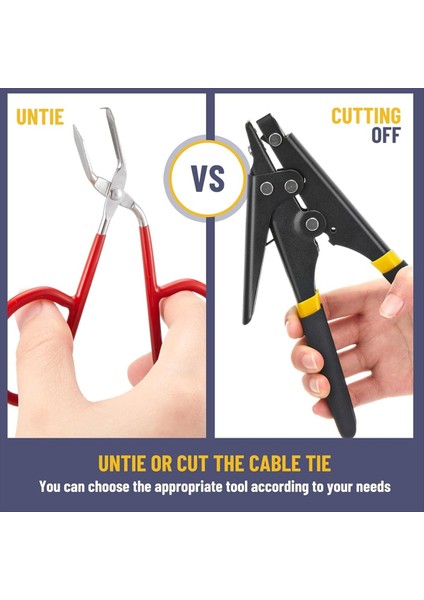 Kablo Bağlama Aracı Zip Tie Aracı 1 Kablo Bağlantı Açıcı ve 1 Depolama Kutusu Çelik Zip Tie Kesici Aracı Yeniden Kullanılabilir Kablo Aracı (Yurt Dışından) indirimleri