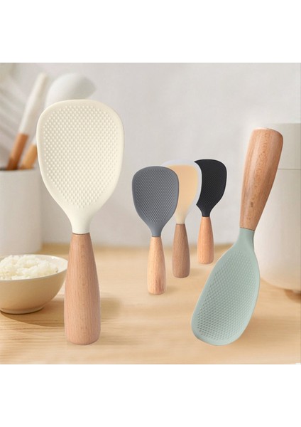 Gri Silikon Pirinç Kürek Internet Ünlü Yapışmaz Pirinç Kaşık Pirinç Ocak Özel Pirinç Kürek (Yurt Dışından)