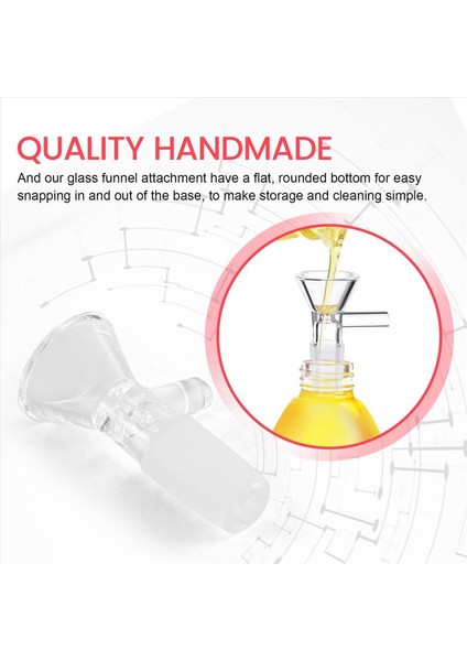 14MM Kase - Berrak Cam Huni, 6 Adet Temizleme Fırçalı Bilimsel Küçük Cam Huni (Yurt Dışından) indirimleri