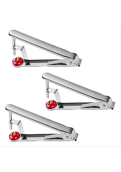 3pcs Kiraz Pitter Sökücü Paslanmaz Çelik Kirazlar Corer Pitter Alet, Kiraz Tohumu Sökücü Çok Fonksiyonlu Meyve Çukuru (Yurt Dışından)