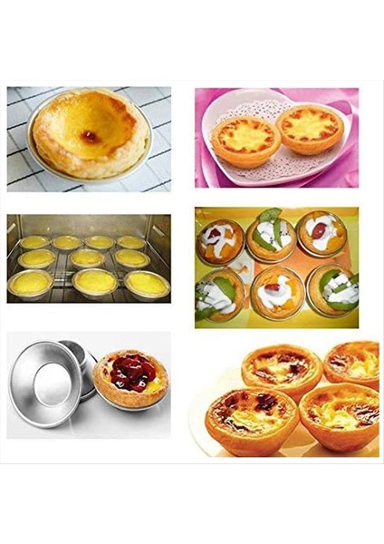 25 Paket Yumurta Tart Kalıp Yumurta Tart Kupası Yumurta Tart Base, Yuvarlak Sakat Yapılmaz (Alüminyum) (Yurt Dışından) fırsatları