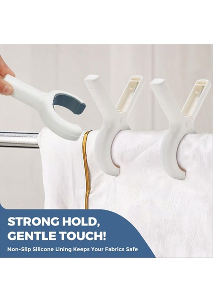 Plaj Havlu Klibi, Büyük Klips, Açık Dikişsiz Klip, Kurutma Için Plastik Klip, Güçlü Rüzgar Geçirmez, Sabit Klipsli Mavi (Yurt Dışından) modelleri