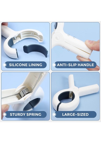 Plaj Havlu Klibi, Büyük Klips, Açık Dikişsiz Klip, Kurutma Için Plastik Klip, Güçlü Rüzgar Geçirmez, Sabit Klipsli Mavi (Yurt Dışından) indirimleri