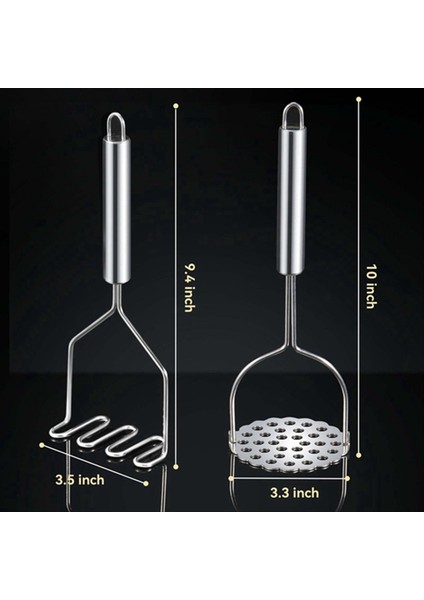 2 Adet Patates Maskeri, Ağır Hizmet Tipi Paslanmaz Çelik Entegre Masher Mutfak Alet Tel Monterin (Yurt Dışından) fırsatları