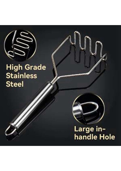 2 Adet Patates Maskeri, Ağır Hizmet Tipi Paslanmaz Çelik Entegre Masher Mutfak Alet Tel Monterin (Yurt Dışından) indirimleri