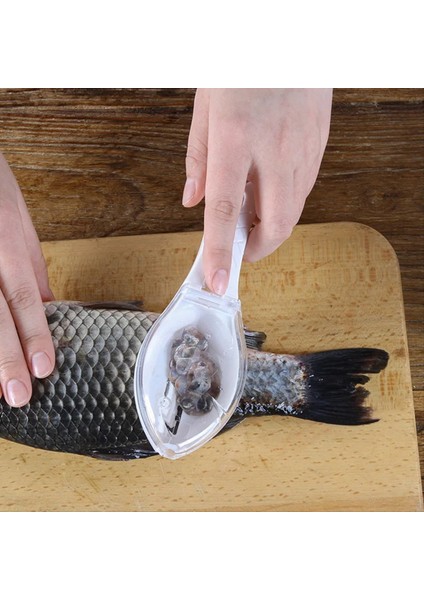 Balık Ölçeği Grater Balık Ölçekleyici Balık Temizleme Aracı Ölçekleyici Kapak Ev Mutfak Yemek Balıkçılık Aracı Beyaz (Yurt Dışından) fırsatları