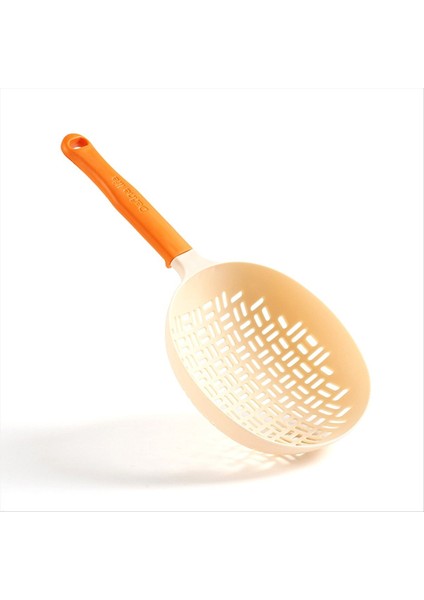 Kepçe Kevgir, Silikon Kevgir Sapı, Süzgeç Kevgir, Pişirme Silikon Kaşığı, Makarna Kevgir Kaşık Süzgeç Portakal (Yurt Dışından)
