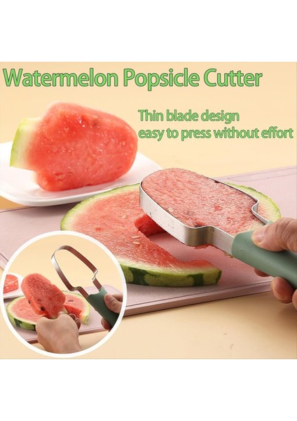 Karpuz Çatal Dilimleyici Kesici, Paslanmaz Çelik Karpuz Popsicle Kesici Karpuz Kesici Kavun Kesici Yeşil (Yurt Dışından) fiyatları