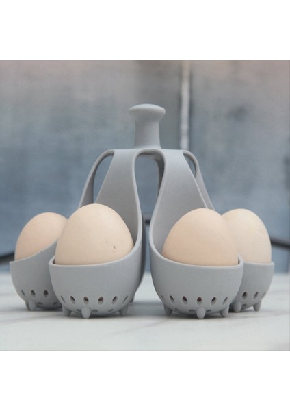 Haşlanmış Yumurta Tutucu Silikon Tapı Yumurta Ocak Silikon Yumurta Buharlayıcı Tepsisi Pişirme Için Anti-Scald Sap ile Buharda, B (Yurt Dışından) indirimleri