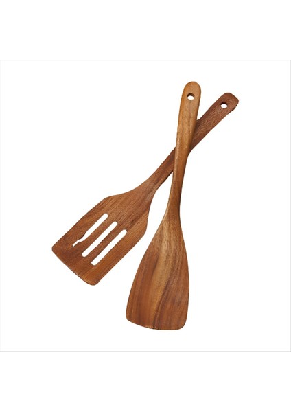 Ahşap Spatula Yapışmaz Tencere Aksesuarları, Tava Yüksek Isı Karıştırma Pişirme Restoran Mutfak Eşyaları (Yurt Dışından)