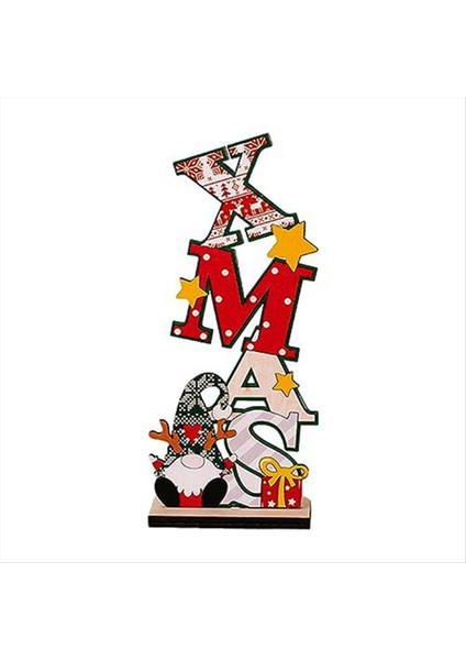 Ahşap Noel Dekoru Masalar Için Noel Centerpieces Ahşap Noel-Claus Noel Masa Dekoru Ahşap Süsler (Yurt Dışından) fiyatları