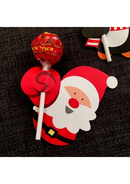 25PCS Noel Lolipop Kağıt Kartları Noel Baba Festivali Çocuk Doğum Günü Partisi Şeker Hediyeleri Paket Sarma Dekorasyonu B (Yurt Dışından)