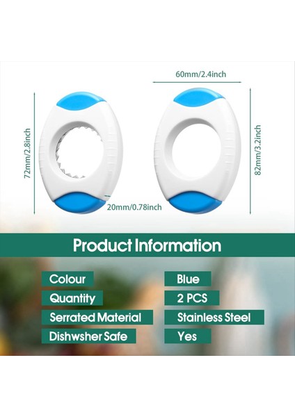 2 Paket Yumurta Kabuğu Açıcı, Yumurta Kesici Pişmiş Yumurtaların Üstlerini Hızlı Kesmek Için, Ev Pişirme Aksesuarları, Mavi (Yurt Dışından) indirimleri