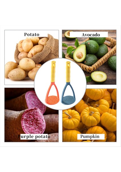 Patates Ezici, Plastik Patates Püresi Ezici, Renkli Yiyecek Ezici, Patates, Meyve ve Sebze Için Masker Mutfak Aleti (Yurt Dışından) modelleri