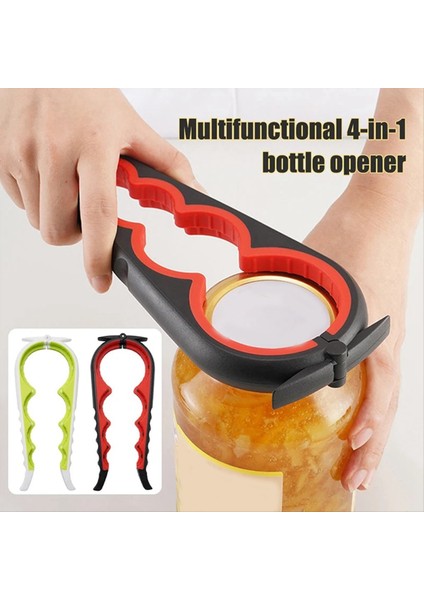 Can Açıcı Çok Fonksiyonel 4&#39;te 1 Içecek Şişe Açıcı Kapağı Twister Dört Konum Açıcı Anti Kayma Kapağı Twister (Yurt Dışından) modelleri