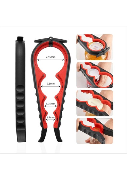 Can Açıcı Çok Fonksiyonel 4&#39;te 1 Içecek Şişe Açıcı Kapağı Twister Dört Konum Açıcı Anti Kayma Kapağı Twister (Yurt Dışından) fırsatları