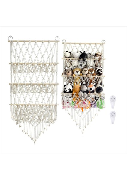 3 Katmanlı Ahşap Doldurulmuş Oyuncak Ağı Doldurulmuş Hayvan Ağı Veya Hamak Küçük Doldurulmuş Hayvan Oyuncak Depolama Ağı Doldurulmuş Hayvan Ağı (Yurt Dışından)