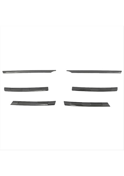 Tiguan Için 6pcs Lhd 2017-2021 Karbon Fiber Ön Tampon Örgü Merkezi Grille Izgara Kalıp Şeritleri Kapak Döşeme (Yurt Dışından)