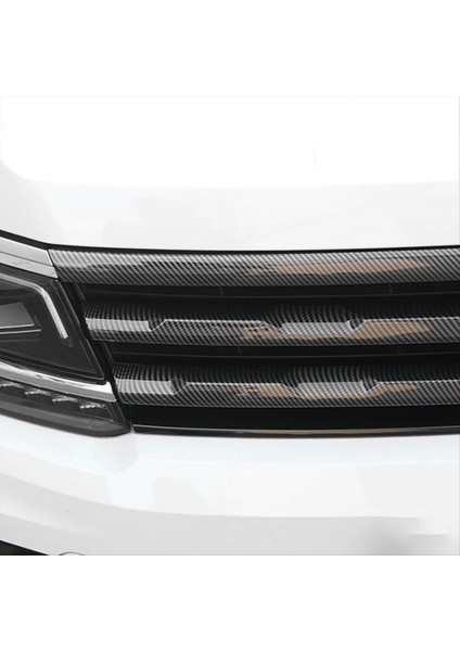 Tiguan Için 6pcs Lhd 2017-2021 Karbon Fiber Ön Tampon Örgü Merkezi Grille Izgara Kalıp Şeritleri Kapak Döşeme (Yurt Dışından) fırsatları