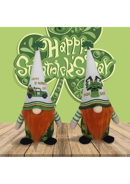 St Patrick&#39 S Day Gnomes Bebek Saint Patricks Yeşil Yüzsüz Bebek Dekor Kolye Ev Dekorasyonu-A (Yurt Dışından)
