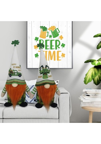 St Patrick&#39 S Day Gnomes Bebek Saint Patricks Yeşil Yüzsüz Bebek Dekor Kolye Ev Dekorasyonu-A (Yurt Dışından) modelleri