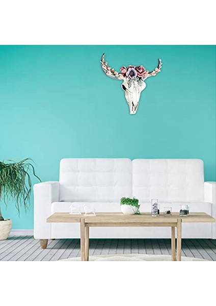 Reçine Longhorn Inek Kafatası Baş Duvar Asma Dekor Çiçek Inek Kafatası Duvar Dekor Kreş Dekoru Reçine Süsleme ile Süsleme L (Yurt Dışından) fiyatları
