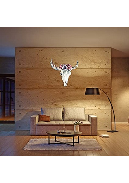 Reçine Longhorn Inek Kafatası Baş Duvar Asma Dekor Çiçek Inek Kafatası Duvar Dekor Kreş Dekoru Reçine Süsleme ile Süsleme L (Yurt Dışından) modelleri
