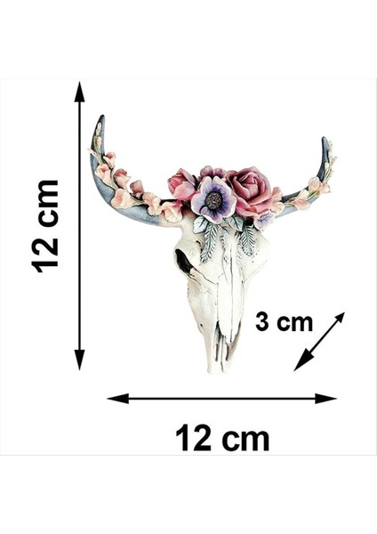 Reçine Longhorn Inek Kafatası Baş Duvar Asma Dekor Çiçek Inek Kafatası Duvar Dekor Kreş Dekoru Reçine Süsleme ile Süsleme L (Yurt Dışından) fırsatları