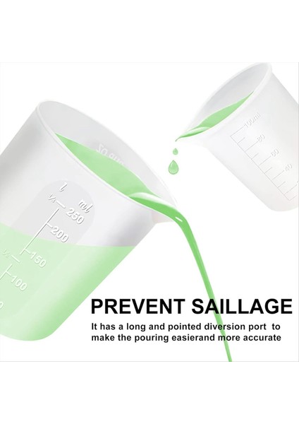 Reçine Malzemeleri Için Silikon Ölçüm Kapları, 250ML100ML Yapışmaz Karıştırma Bardakları Için Reçine Kiti, Reçine Kalıpları Için Silikon Bardaklar (Yurt Dışından) indirimleri