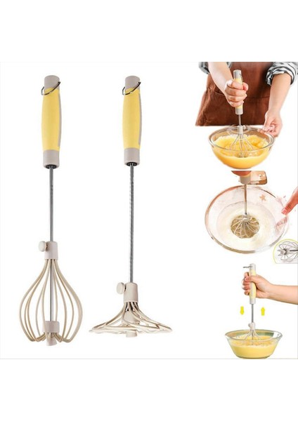 1 Adet Paslanmaz Çelik Yarı Otomatik Çırpma, Dönen Otomatik Yumurta Üreticisi, El Push Karıştırıcı Karıştırıcı Alet Kılavuzu Yumurta Çalkalayıcı (Yurt Dışından) modelleri