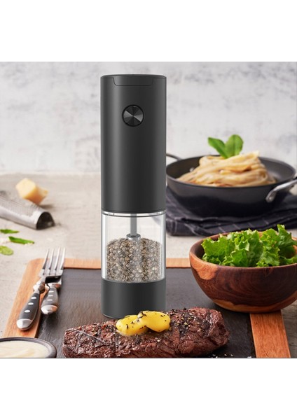Elektrik Tuz ve Karabiber Öğütücü Seti Taban Otomatik Tuzlu Biber Değirmen Değirmeni Ayarlanabilir Kaba Pille Çalışan (Yurt Dışından) indirimleri