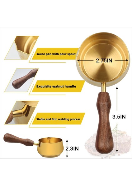 Mini Sos Tavaları -Seafood Elektrapan Paslanmaz Çelik Saplı (Altın 100ML/3.5OZ) (Yurt Dışından) fiyatları