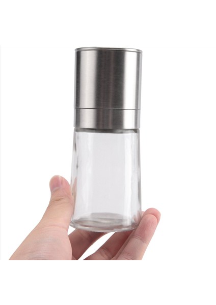 Tuz ve Karabiber Öğütücü Seti, Biber Değirmeni ve Tuz Değirmeni Doldurulabilir, Paslanmaz Çelik ve Tıknaz Cam Biber Değirmeni Öğütücü (Yurt Dışından)