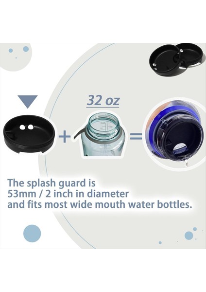 2pcs Silikon Sıçrama Koruyucu Nalgene Sıçraması Için Geniş Ağız 32 Oz Geniş Ağız Su Şişesi Aksesuarları (Yurt Dışından) fırsatları