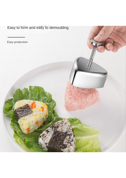 Onigiri Kalıbı, Paslanmaz Çelik Pirinç Top Kalıbı Suşi Üreticisi, Klasik Üçgen Musubi Kalıp Çocuklar Için Öğle Yemeği Bento ve Ev Diy (Yurt Dışından) fırsatları