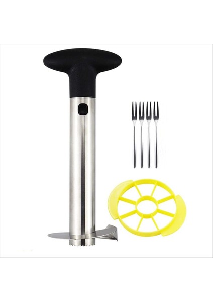 Ananas Kesici ve Üçlü Güçlendirilmiş Paslanmaz Çelikli Cori-Kalın Bıçağı ile Kullanımı Kolay Ananas Corer (Yurt Dışından) fiyatları