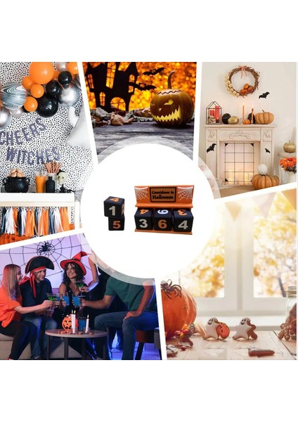 Kapalı Ev Partisi Dekorasyon Tatil Masası Süsleme Dekoratif Cadılar Bayramı Geri Sayım Blok Için Cadılar Bayramı Geri Sayım (Yurt Dışından) modelleri