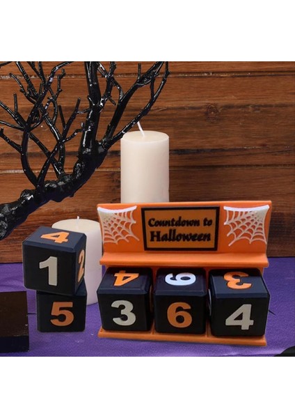 Kapalı Ev Partisi Dekorasyon Tatil Masası Süsleme Dekoratif Cadılar Bayramı Geri Sayım Blok Için Cadılar Bayramı Geri Sayım (Yurt Dışından) fırsatları
