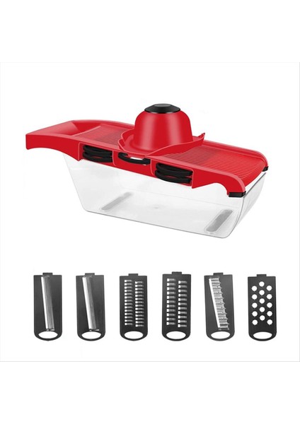 Çok Fonksiyonlu Bitkisel Kesici Mandolin Dilimleyici 6 Bıçaklar Grater Patates Soyucu Mutfak Alet (Yurt Dışından)