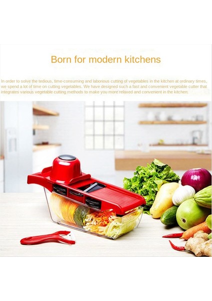 Çok Fonksiyonlu Bitkisel Kesici Mandolin Dilimleyici 6 Bıçaklar Grater Patates Soyucu Mutfak Alet (Yurt Dışından) indirimleri