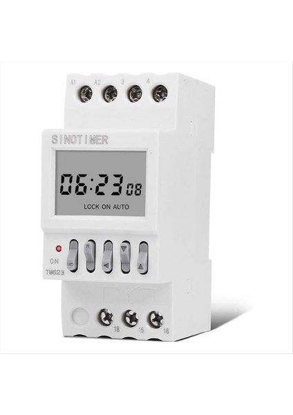 Güç Zaman Kontrol Anahtarı Geri Sayım Akıllı Anahtar Zamanlayıcı 16 Off Rail Tesisat 220V (Yurt Dışından)