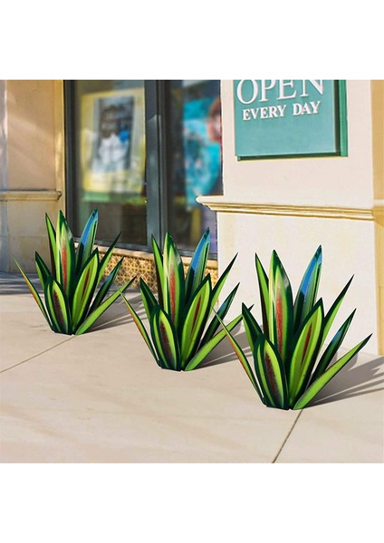 13 7inch Tekila Rustik Heykel Dıy El Boyalı Metal Agave Bitkileri Açık Bahçe Çim Süslemeleri (Yurt Dışından) modelleri