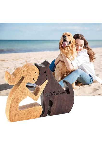 Köpek Aile Ahşap Ürünleri Ev Ahşap Oynat Süsleri Minyatür Masaüstü Dekoratif El Sanatları (Yurt Dışından) indirimleri