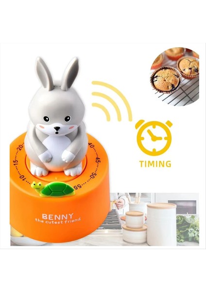 Mutfak Geri Sayım Karikatür Hayvan Yolu Mekanik Zaman Aracı Öğrenci Çalışma Sınav Zamanlama Aracı Mavi (Yurt Dışından) modelleri