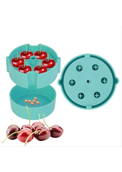 Kiraz Pitter - Taşınabilir Kiraz Pitter Corer Aracı, Aynı Anda 6 Kiraz Çukurları, Bulaşık Makinesi Kasası, Abs Inşaatı (Yurt Dışından)