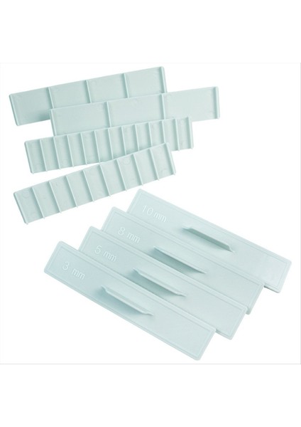 Çerez Kalınlığı Ölçüm Aracı 8pcs Pastik Bisküvi Kek Kalıp Tereyağı Ölçüm Cetveli Pişirme Aracı (Yurt Dışından)