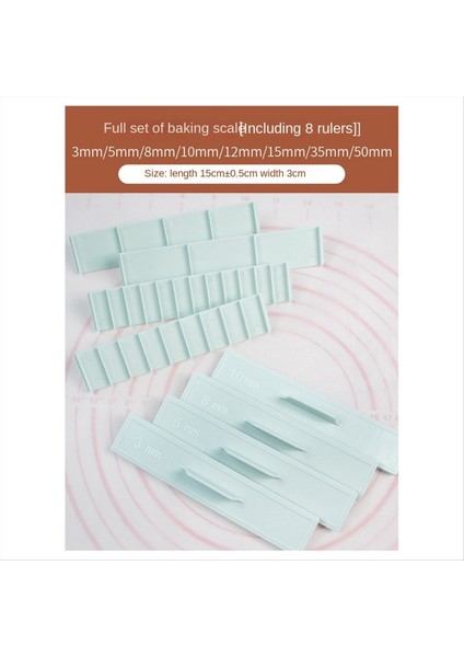 Çerez Kalınlığı Ölçüm Aracı 8pcs Pastik Bisküvi Kek Kalıp Tereyağı Ölçüm Cetveli Pişirme Aracı (Yurt Dışından) fırsatları