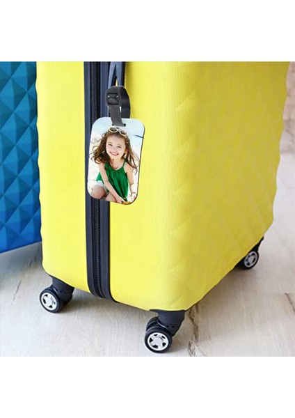 20PCS Süblimasyon Boş Bagaj Etiketleri Beyaz Boş Seyahat Çantası Bagaj Etiketleri Kayış Çift Taraflı Bavul Etiket Etiketi (Yurt Dışından) indirimleri